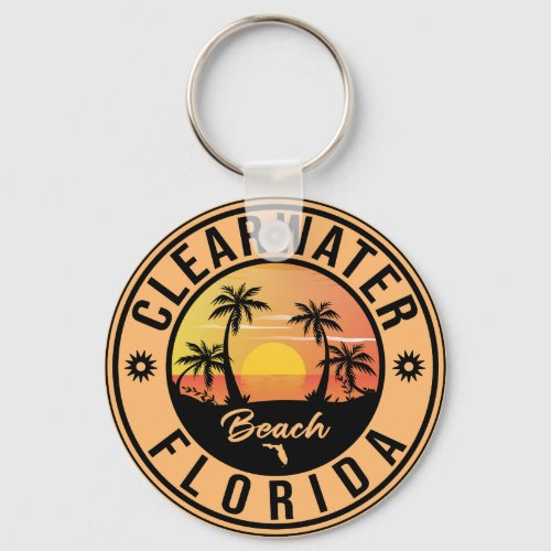 Clearwater Beach Florida Vintage Souvenirs Keychain