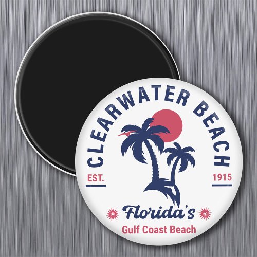 Clearwater Beach Florida Vintage Souvenirs Palm Magnet