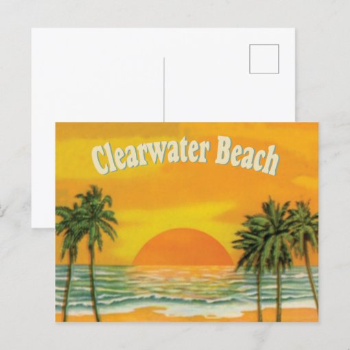 Clearwater Beach, Florida vintage sunset Postcard | Zazzle