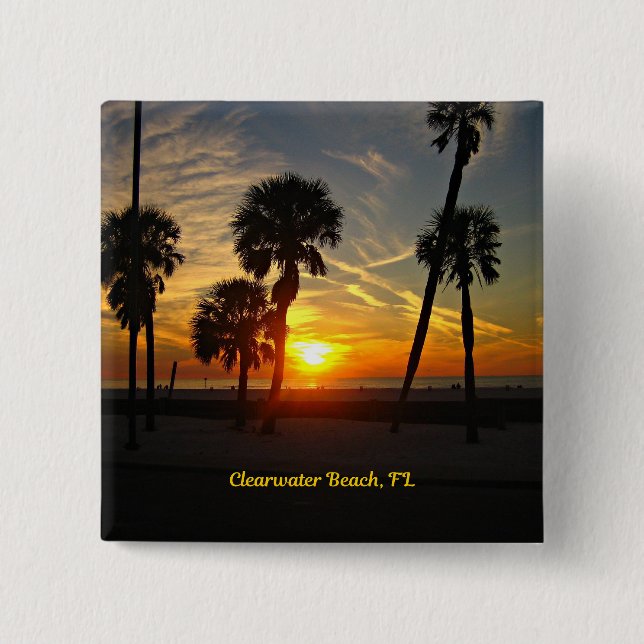 Clearwater Beach Sunset Button (Front)