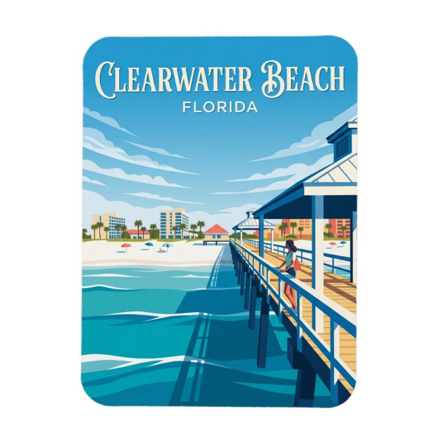 Clearwater Beach USA Magnet (Vertical)
