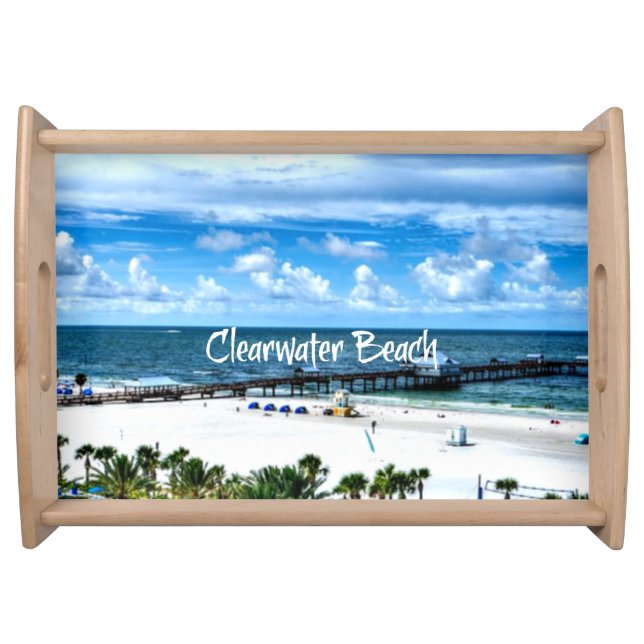 Clearwater Beach, Vacation Destination Serving Tray (Front)
