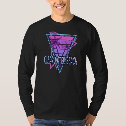 Clearwater Beach Vacation Vaporwave Aesthetic T_Shirt