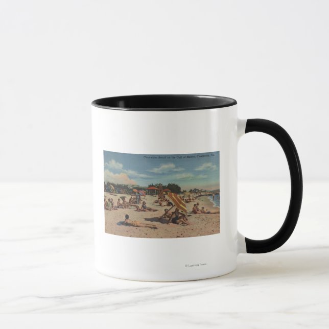 Clearwater, FL - Sunbathers on Clearwater Beach Mug (Right)