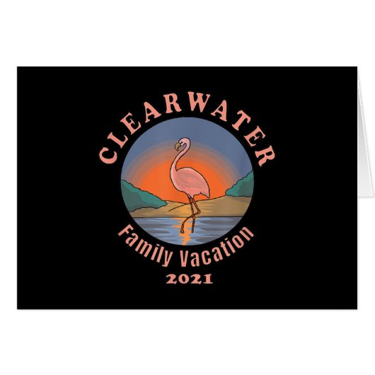 Clearwater Flamingo Vacation 2021 | Funny Flamingo (Front Horizontal)
