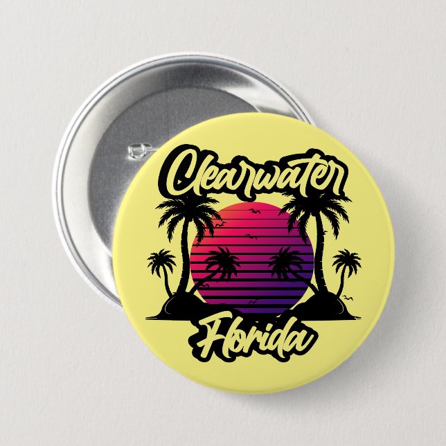 Clearwater Florida Button (Front & Back)