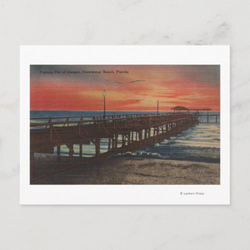 Clearwater Florida _ Sunset View of Fishing Pie Postcard