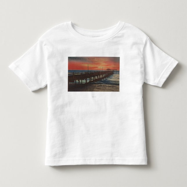 Clearwater, Florida - Sunset View of Fishing Pie Toddler T-shirt (Front)