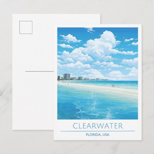 Clearwater Florida USA Spain Vintage Travel  Postcard (Front/Back)
