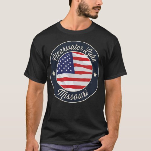 Clearwater Lake _ Patriotic Missouri Souvenir T_Sh T_Shirt