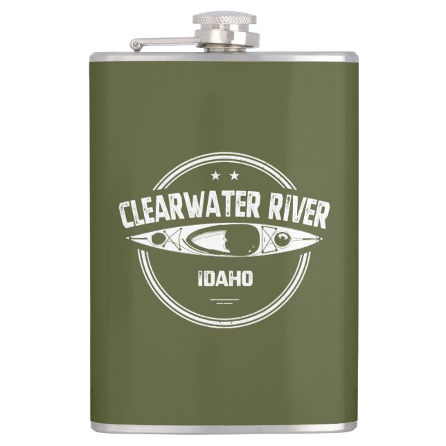 Clearwater River Idaho Kayaking Flask (Front)