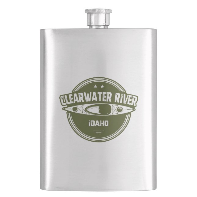Clearwater River Idaho Kayaking Flask (Front)