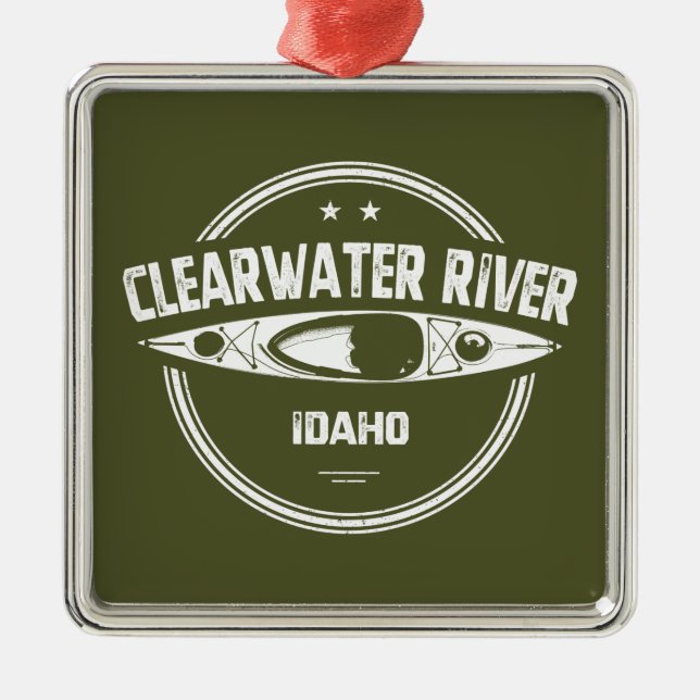 Clearwater River Idaho Kayaking Metal Ornament (Front)