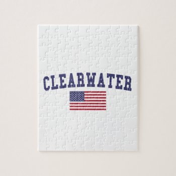 Clearwater Us Flag Jigsaw Puzzle by republicofcities at Zazzle