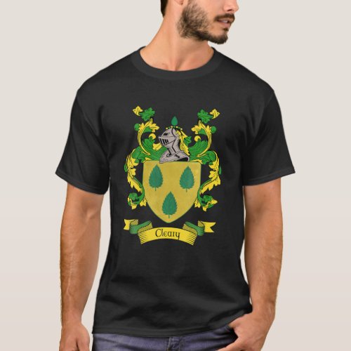 Cleary Coat Of Arms  Cleary Surname Family Crest T_Shirt