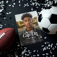 Cleats off Cap On Athlete Graduation Announcement