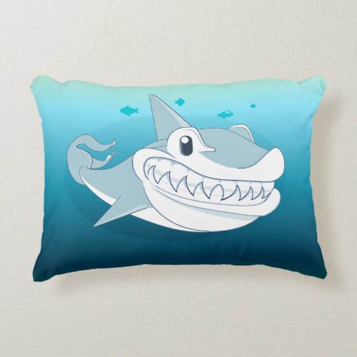 Cleaver Clamp Shark Accent Pillow