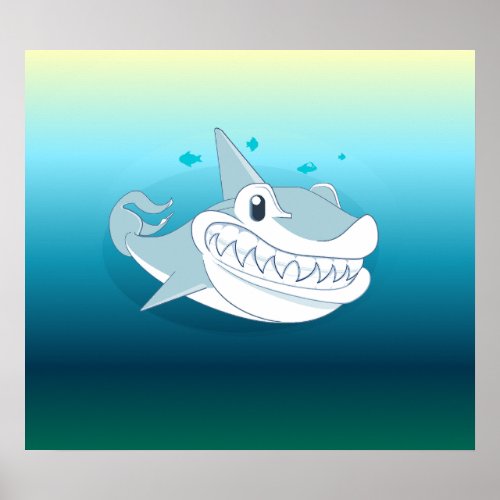 Cleaver Clamp Shark Poster