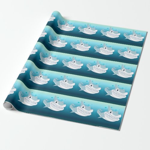Cleaver Clamp Shark Wrapping Paper