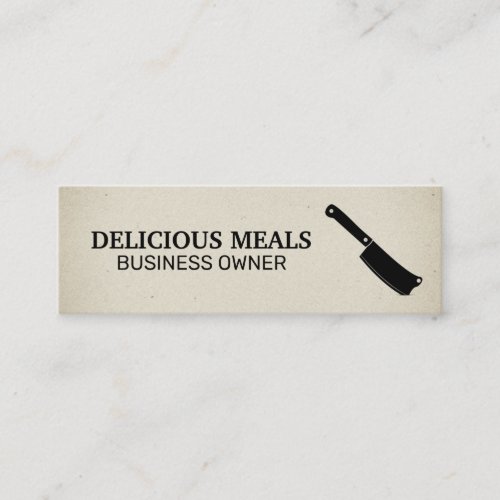 Cleaver Knife Icon Mini Business Card
