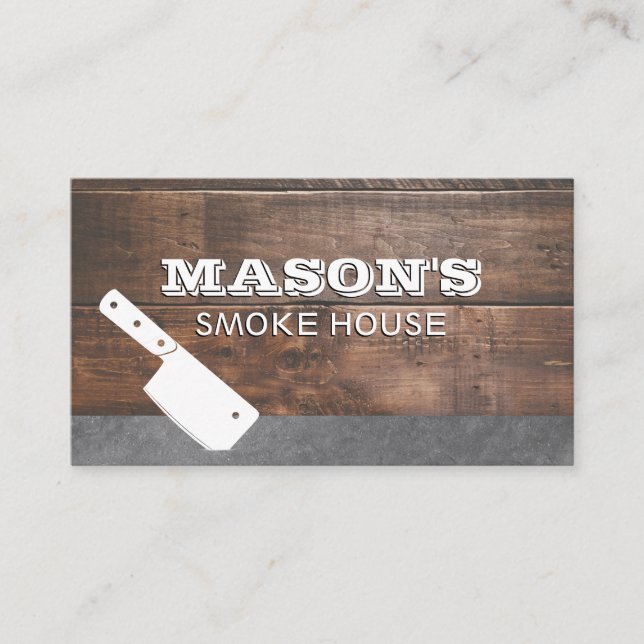Cleaver | Wood and Slate Business Card (Front)