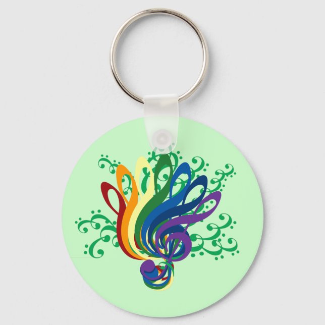 Clef Bouquet Keychain (Front)