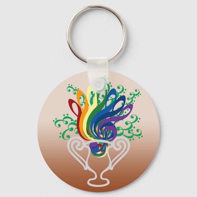 Clef Bouquet Keychain (Front)