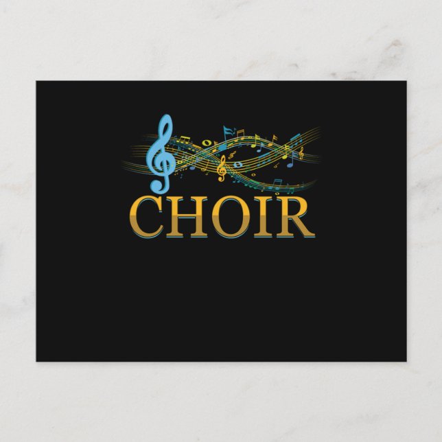 Clef Choir Music Notes Choral Chorus Singing Gift (Front)