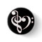 Clef Heart Button