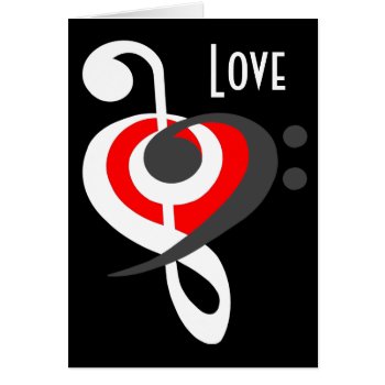 Clef Heart Card by zortmeister at Zazzle