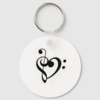 clef heart keychain