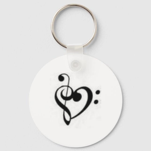 clef heart keychain (Front)