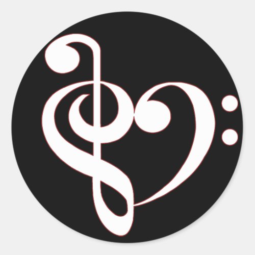 Clef Heart Sticker