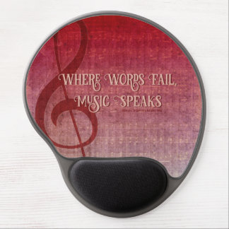 Clef Symbol Cherry Red Music Textures Customizable Gel Mouse Pad