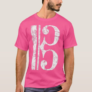 Clef Vintage White Viola Violist T-Shirt