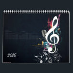 Cleft Note Calendar<br><div class="desc">A calendar filled with abstract images of the cleft note. The cleft note is features on every month with colorful arrangements. Great for any musician,  teacher or anyone who loves music.</div>