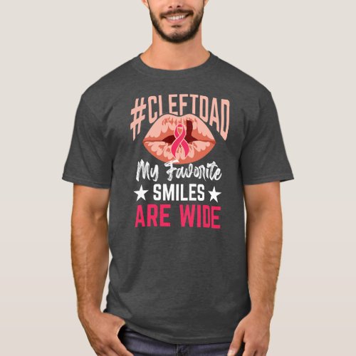 Cleft Palate Lip Dad Smile Strong Awareness  T_Shirt