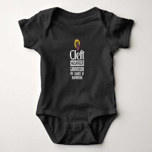 Cleft Palate Lip Grandson Strong Awareness Gift Baby Bodysuit
