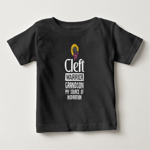 Cleft Palate Lip Grandson Strong Awareness Gift Baby T_Shirt