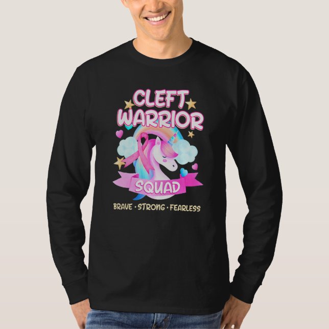 Cleft Palate Lip Warrior Squad Strong Awareness  1 T-Shirt (Front)