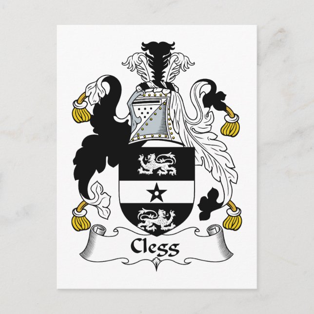 Clegg Family Crest Postcard (Front)