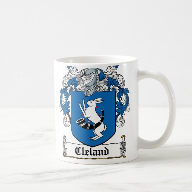 Cleland Family Crest Coffee Mug (Right)