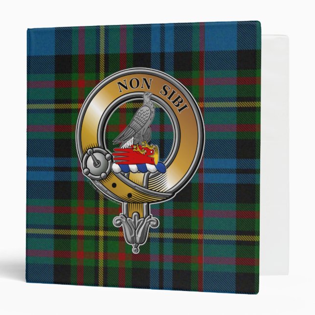 Cleland Tartan & Badge 3 Ring Binder (Front/Inside)