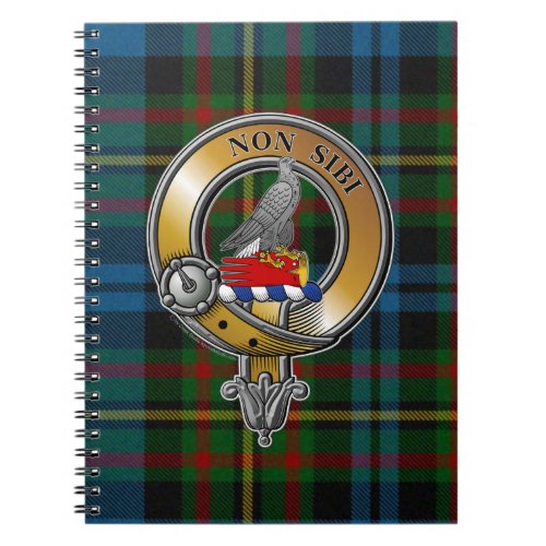Cleland Tartan  Badge Notebook