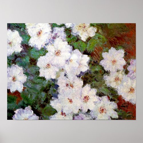 Clematis 1887 painting by Claude Monet Poster