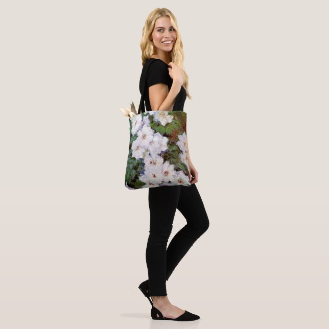 Clematis by Claude Monet Tote Bag (On Model)