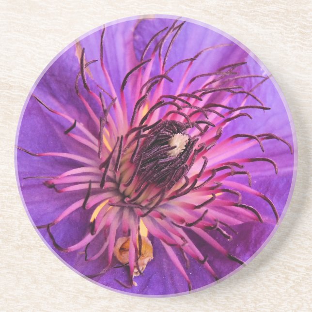 CLEMATIS DRINK COASTER (Front)