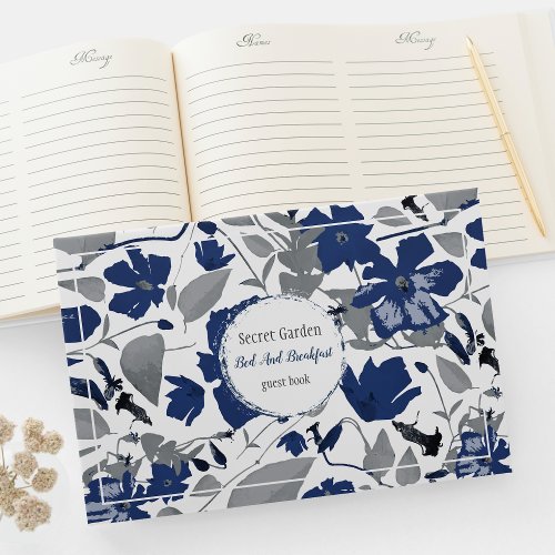 Clematis Elegant Blue Vacation Rental Property Guest Book