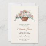 Clematis Eucalyptus Bowl Christening Invitation