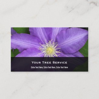 Clematis Flower Business Card